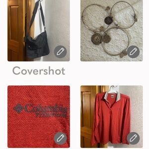 Columbia titanium & Laptop Bag 5.5D 14Wx1’L+3 Alex&Ani Bangles